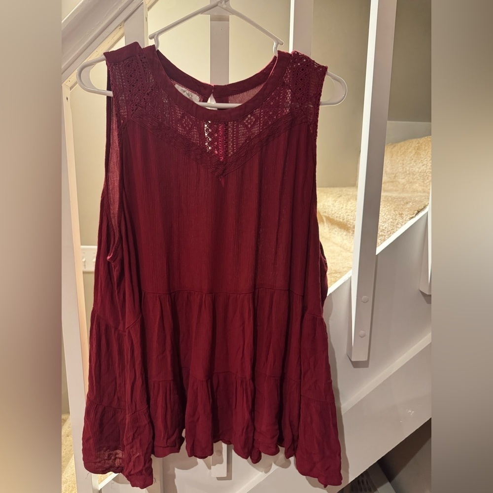 Maurice’s Elegant Burgundy Sleeveless Top
